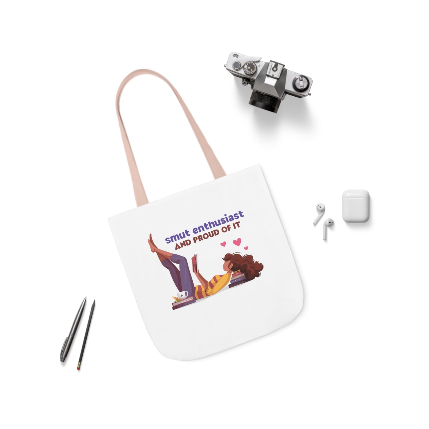 SMUT ENTHUSIAST Canvas Tote Bag, 5-Color Straps