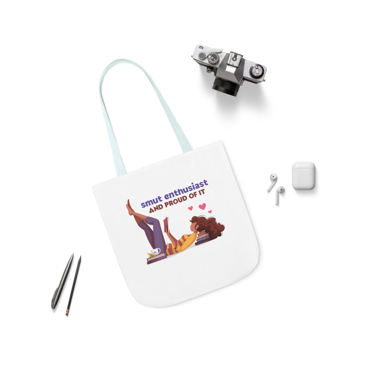 SMUT ENTHUSIAST Canvas Tote Bag, 5-Color Straps
