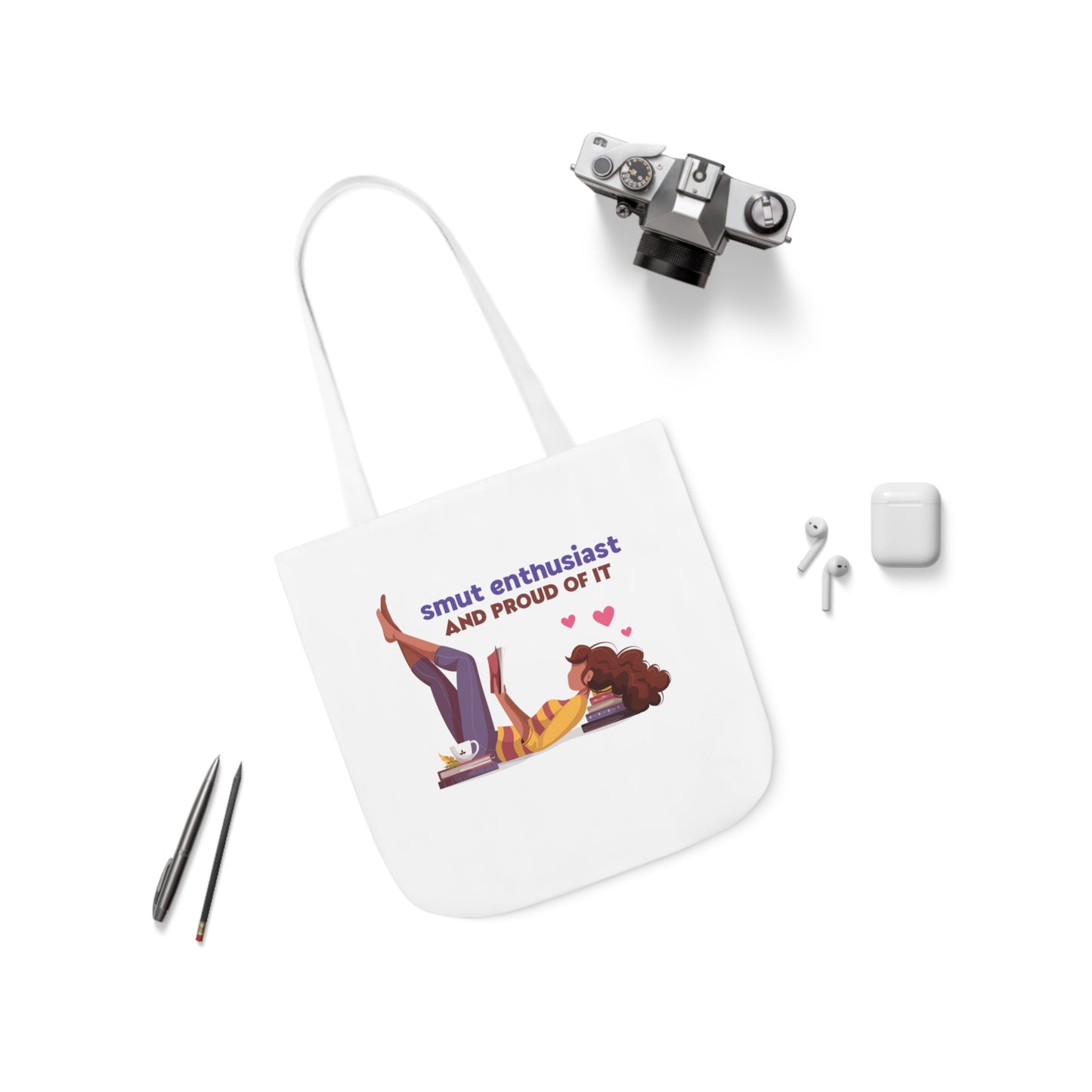 SMUT ENTHUSIAST Canvas Tote Bag, 5-Color Straps