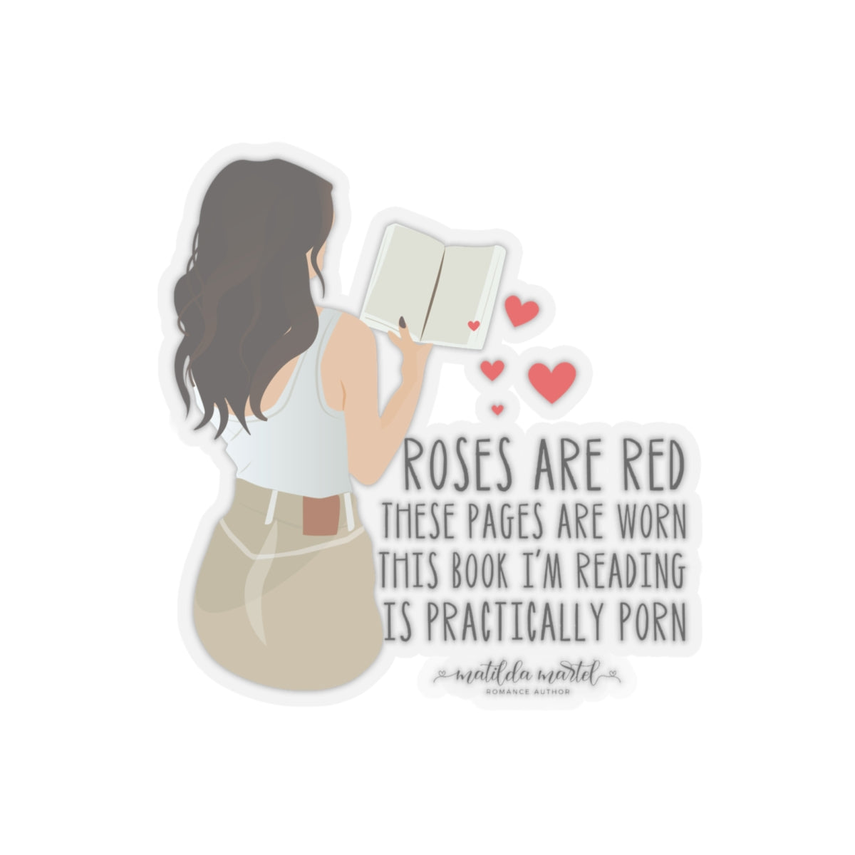 Roses are Red Kiss-Cut Stickers