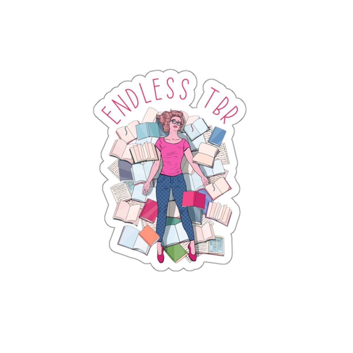 Endless TBR Kiss-Cut Stickers
