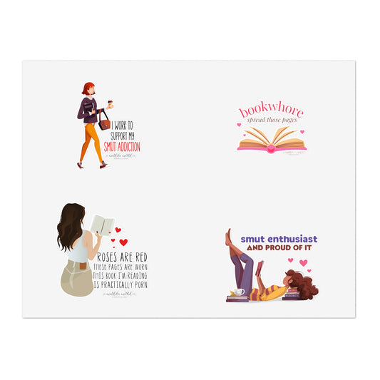 Romance Reader Sticker Sheets